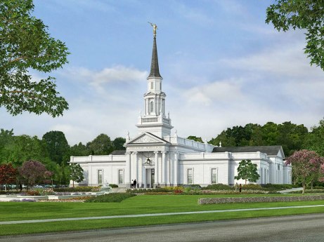 Artist's rendering of the Hartford LDS temple